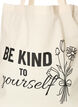 Totebag med print, Sort, Packshot image number 2