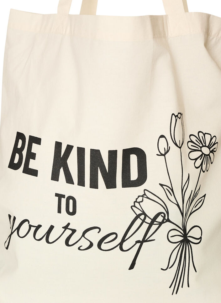 Totebag med print, Sort, Packshot image number 2