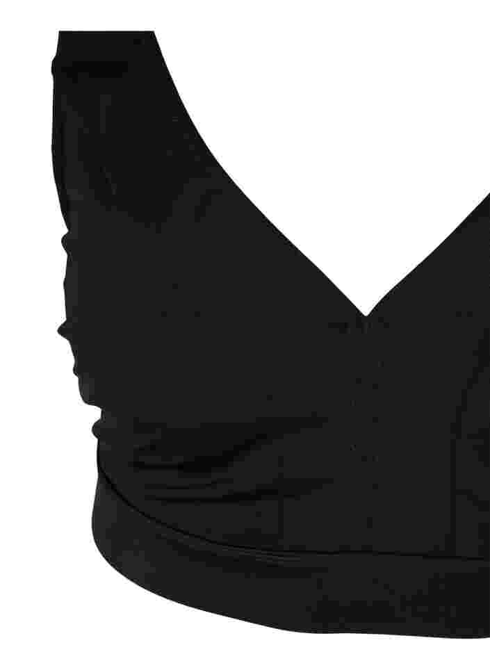 Bikini top med v-udskæring, Black, Packshot image number 2