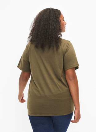 FLASH - T-shirt med motiv, Ivy Green, Model image number 1