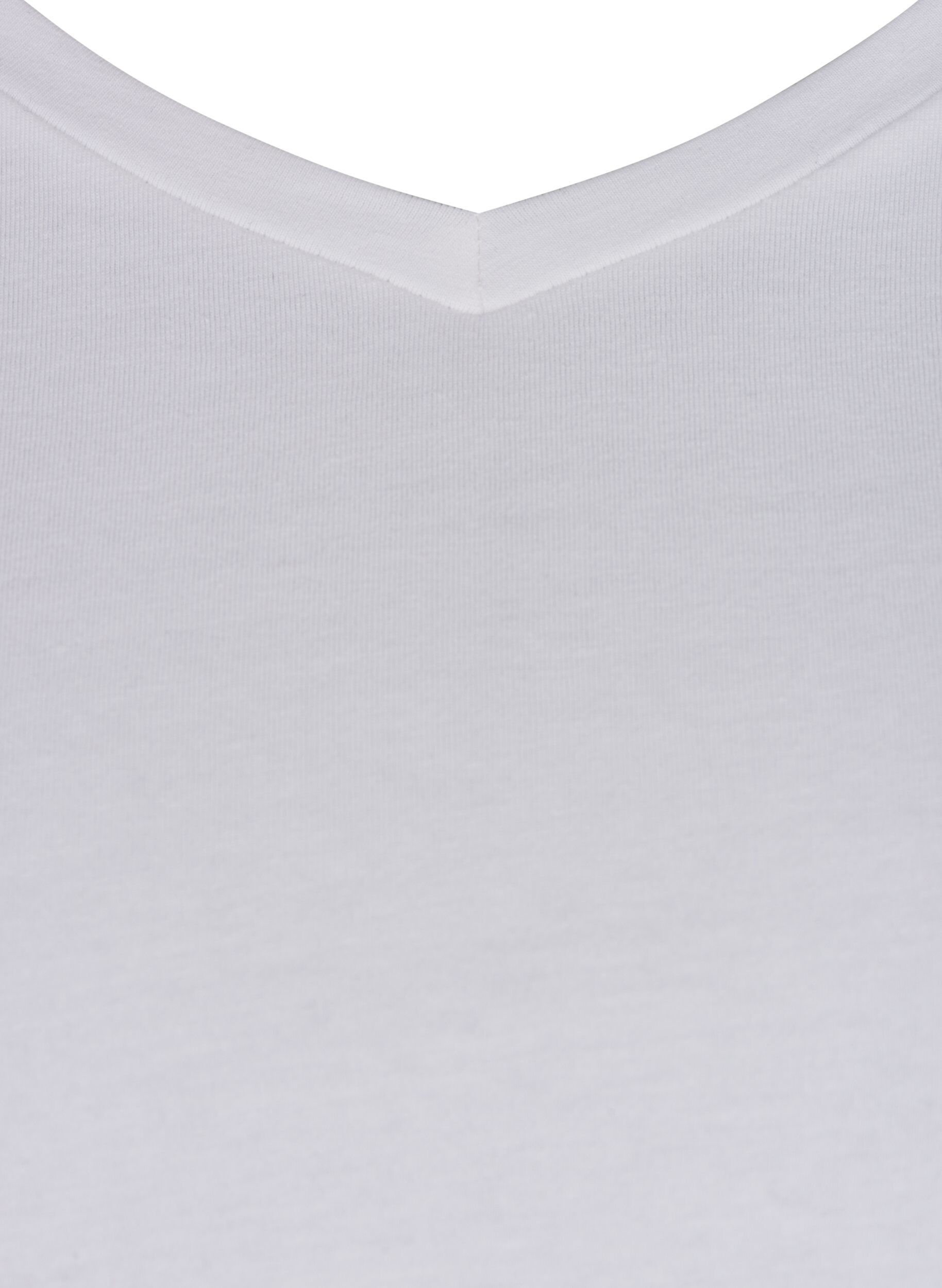 Zizzi Basis t-shirt, Bright White, Packshot image number 2