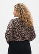 Lang&aelig;rmet bluse med leopardprint, Brun, Model image number 2