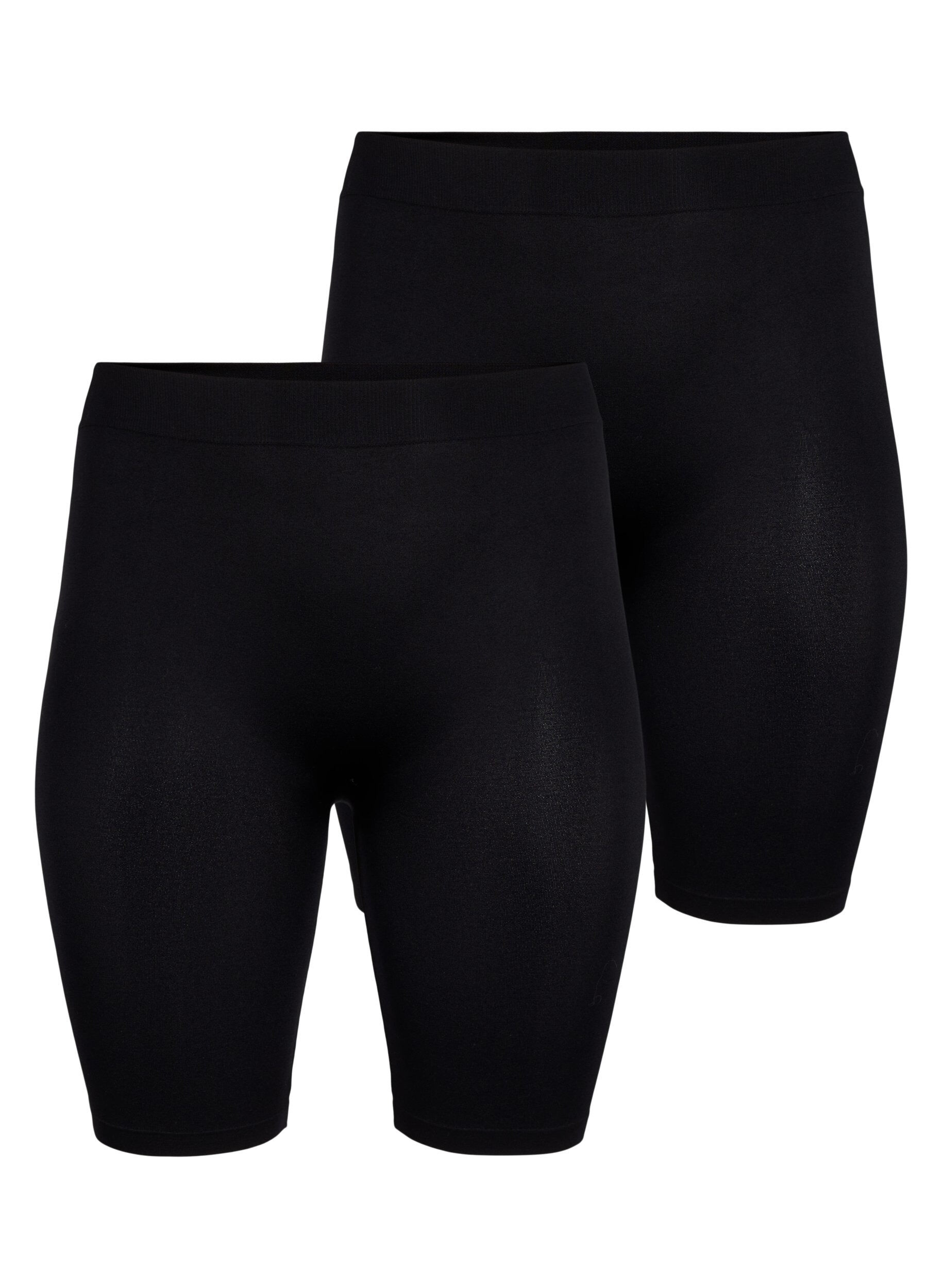 Zizzi 2-pak seamless cykelshorts, Black, Packshot image number 0