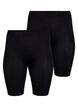 2-pak seamless cykelshorts, Black, Packshot image number 0