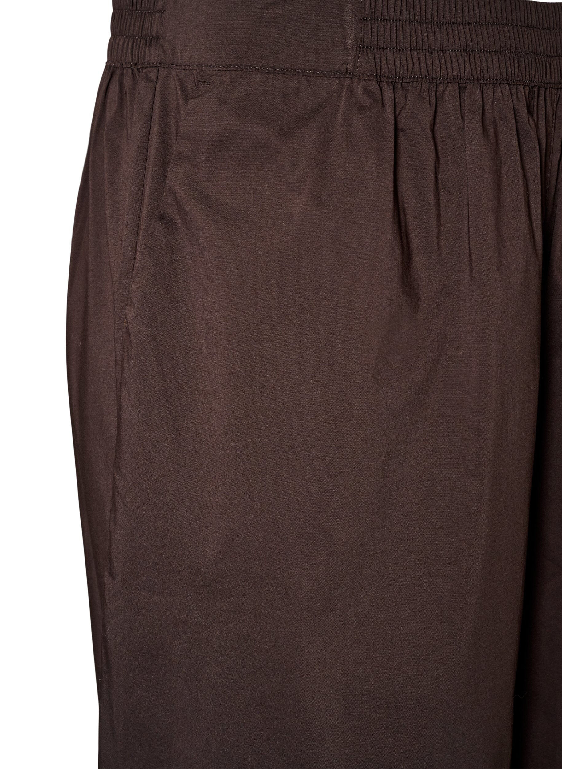 ZizziBallonbukser med lommer og elastisk linning, Brun, Packshot image number 2