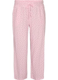 Pyjamabukser i &oslash;kologisk bomuld med hulm&oslash;nster, Lyser&oslash;d