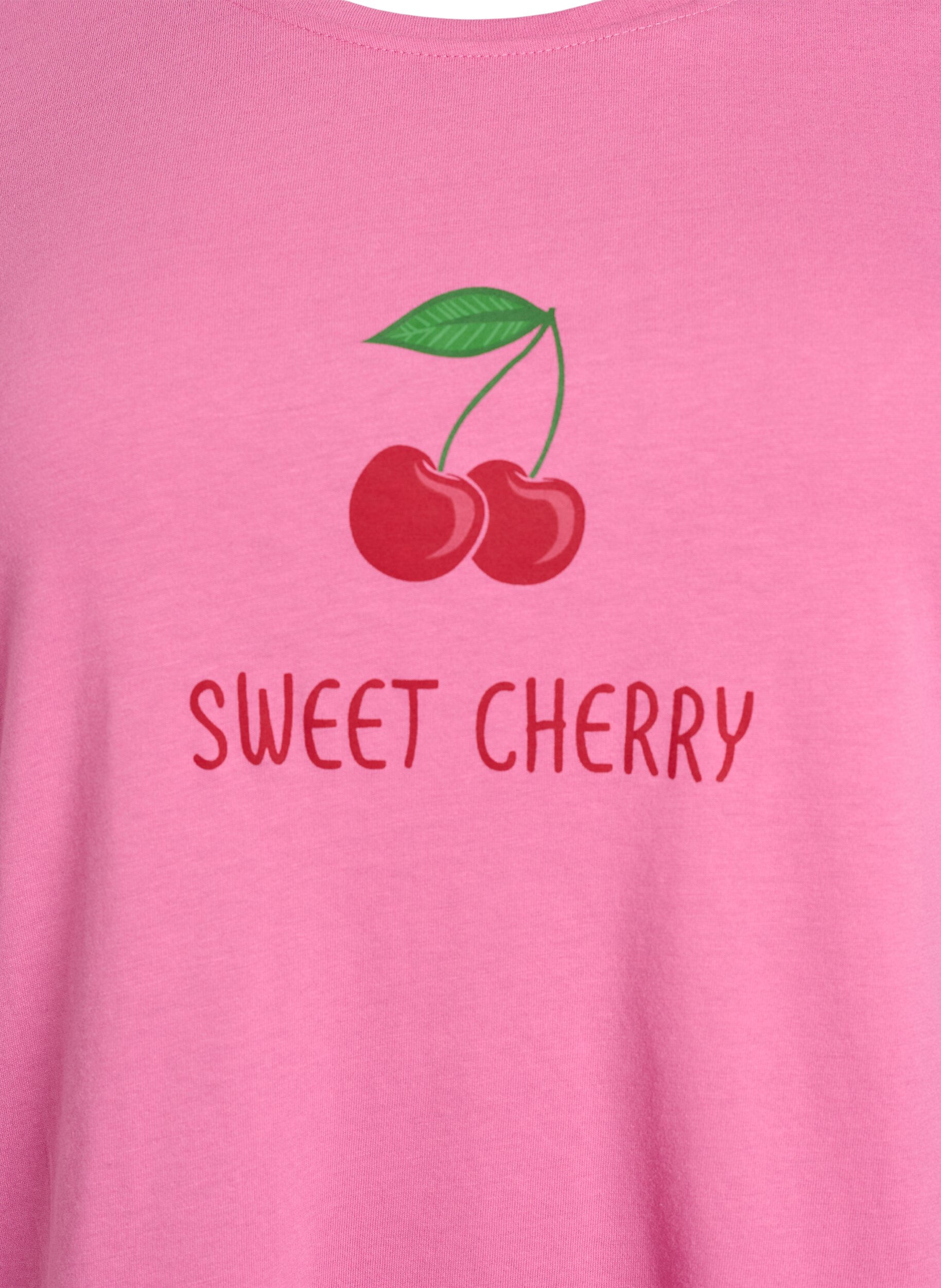 Zizzi T-shirt med motiv, Lyser&oslash;d, Packshot image number 2