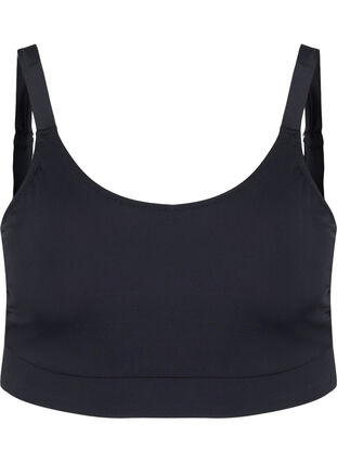 Bikini top med regulerbare skulderstropper, Black, Packshot image number 0