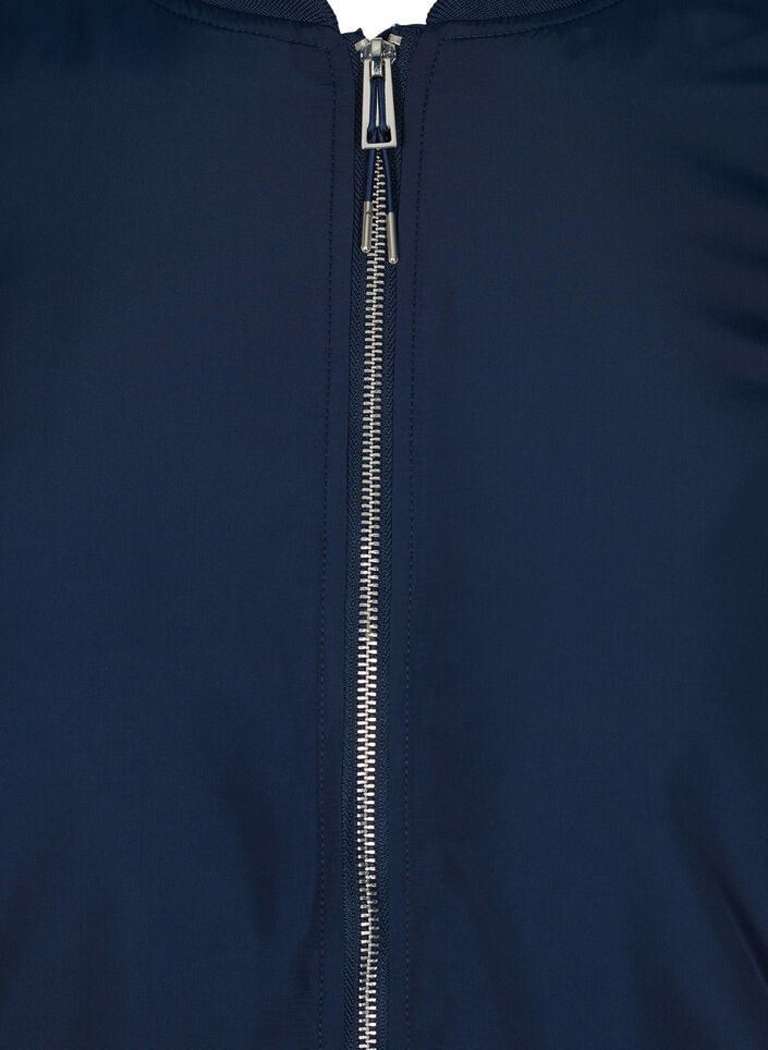 Lang bomberjakke med lommer, Navy Blazer, Packshot image number 2