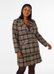 Kort ternet nederdel med A-form, Brun, Model image number 3