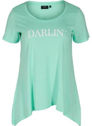 Kortærmet bomulds t-shirt med a-form, Cabbage DARLIN, Packshot image number 0