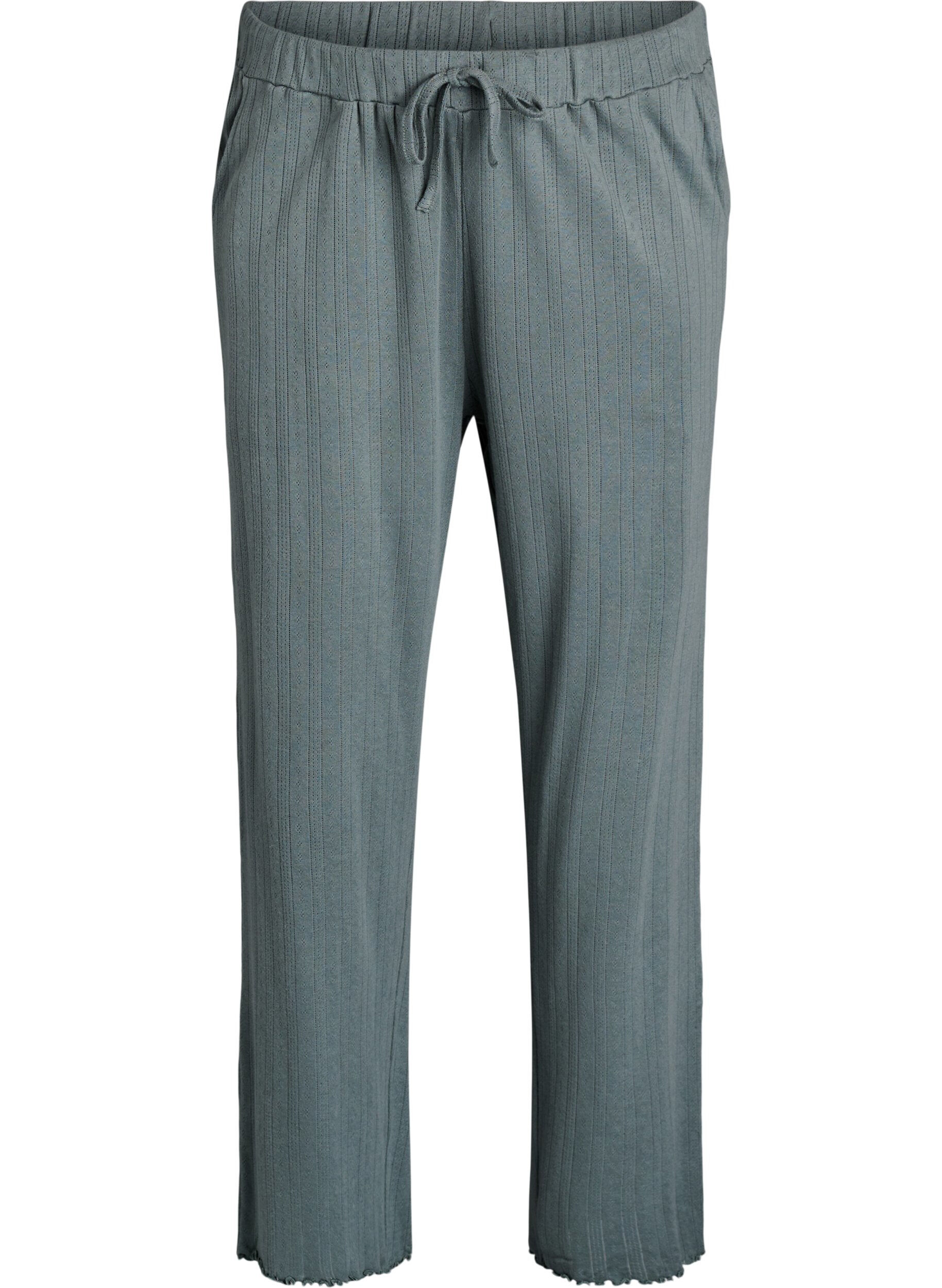 Zizzi Natbukser i &oslash;kologisk bomuld, Gr&oslash;n, Packshot image number 0