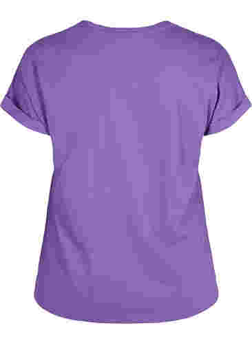Kortærmet t-shirt i bomuldsblanding, Deep Lavender, Packshot image number 1
