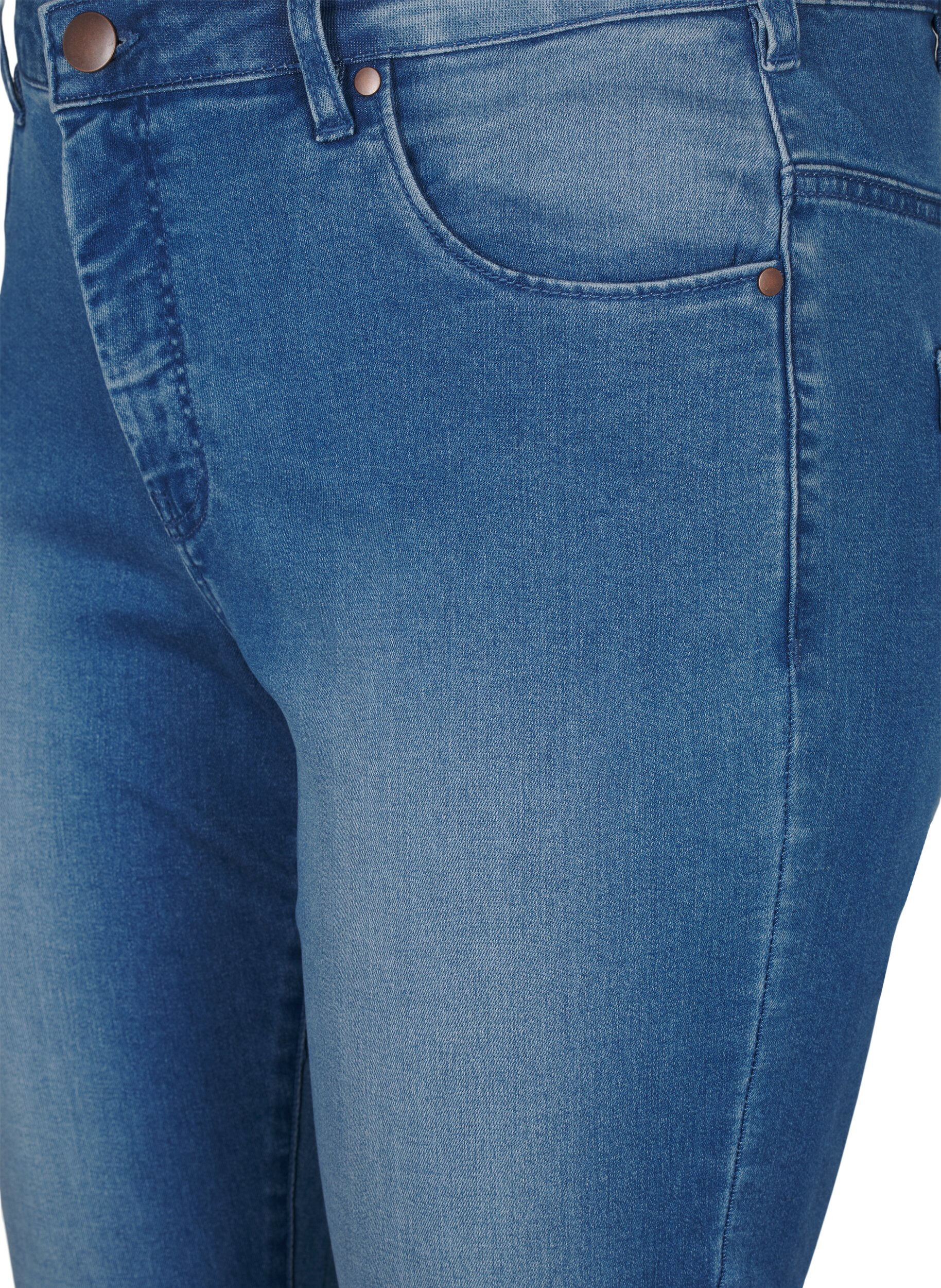ZizziSlim fit Emily jeans med regul&aelig;r talje, Bl&aring;, Packshot image number 2