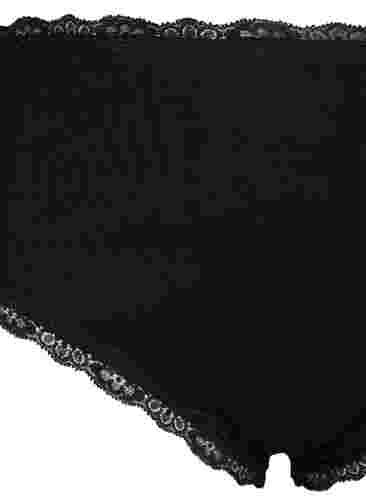 2-pak trusse med blondekant, Black/Black, Packshot image number 3