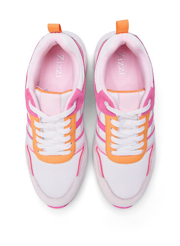 Wide fit sneakers, White Pink, Packshot image number 3