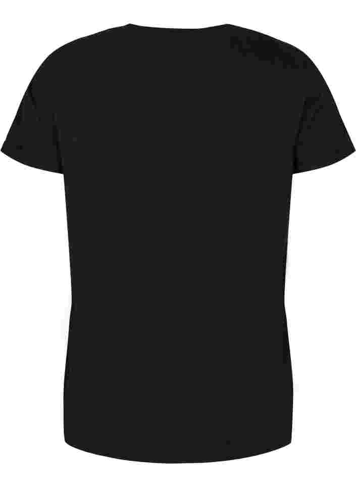 Trænings t-shirt med print, Black w. copper logo, Packshot image number 1