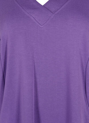Sweatkjole med v-hals, Deep Lavender, Packshot image number 2