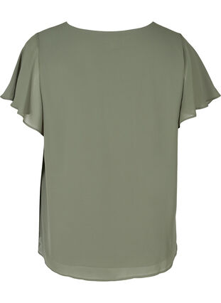 Bluse med korte ærmer, Agave Green, Packshot image number 1