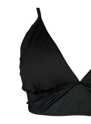 Bikinitop med udtagelige puder og bindebånd bagpå, Black, Packshot image number 2