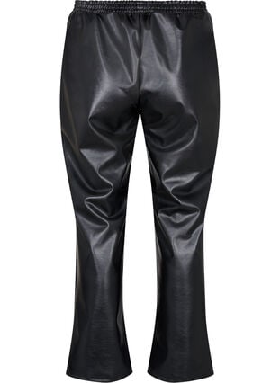 Bukser i imiteret læder med lommer, Black, Packshot image number 1