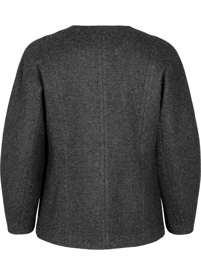 Taljeret blazer, Dark Grey Melange, Packshot image number 1
