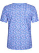 FLASH - Printet t-shirt med v-hals, Blue Rose Ditsy, Packshot image number 1