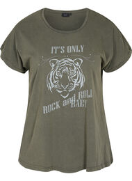 Økologisk bomulds t-shirt med tryk , Ivy acid Lion as s