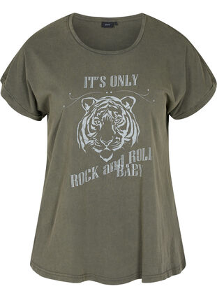Økologisk bomulds t-shirt med tryk , Ivy acid Lion as s, Packshot image number 0