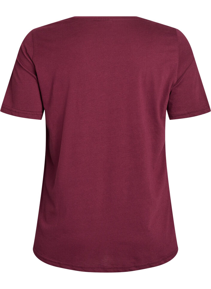 T-shirt med motiv, R&oslash;d, Packshot image number 1