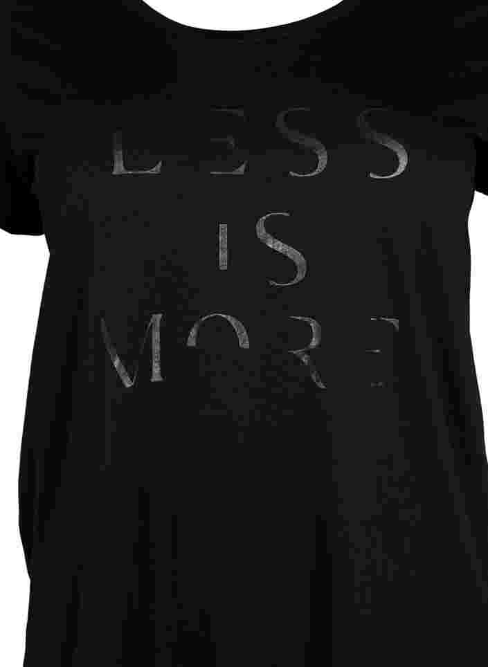 Trænings t-shirt med print, Black w.Less Is More, Packshot image number 2