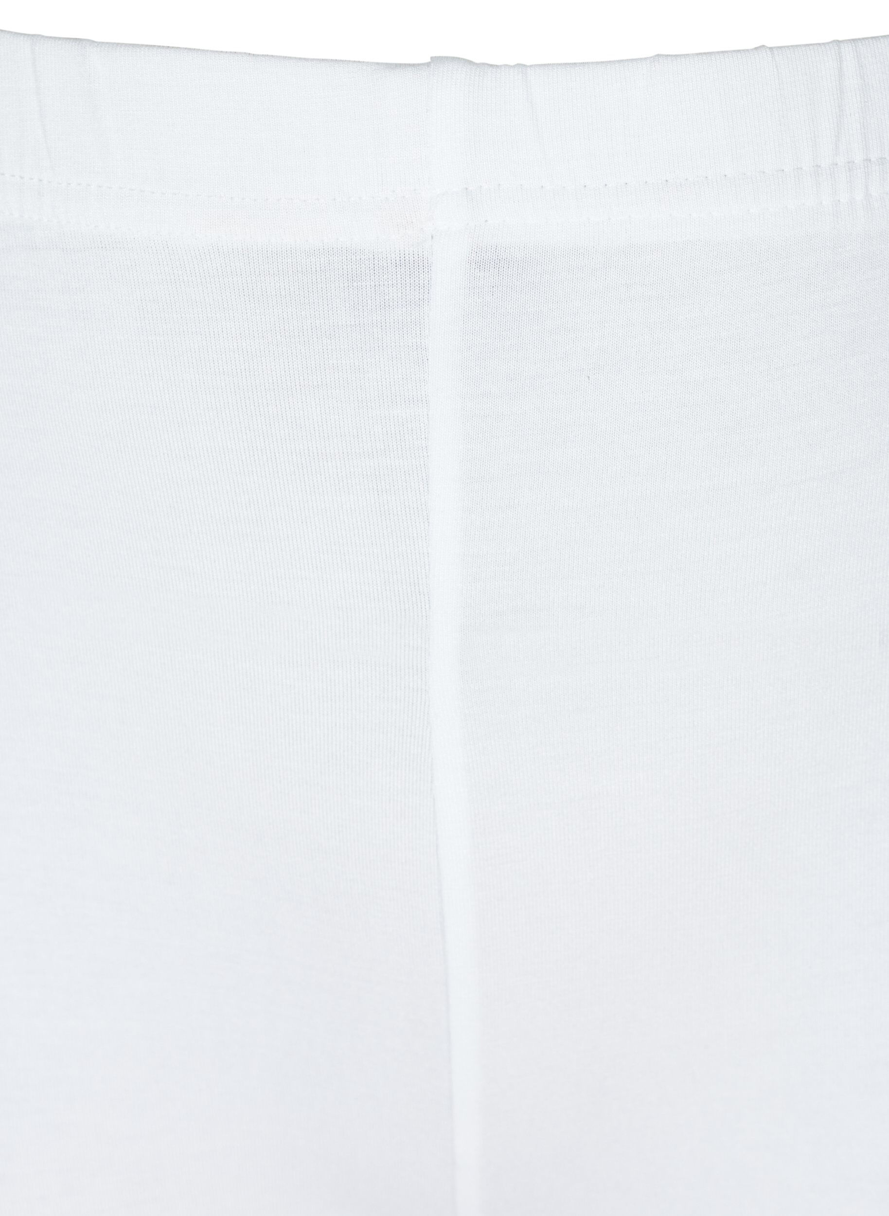 ZizziCykelshorts med blondekant, Hvid, Packshot image number 2