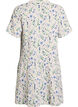 Kort kjole i bomuldsmusselin med A-facon, Beige, Packshot image number 1