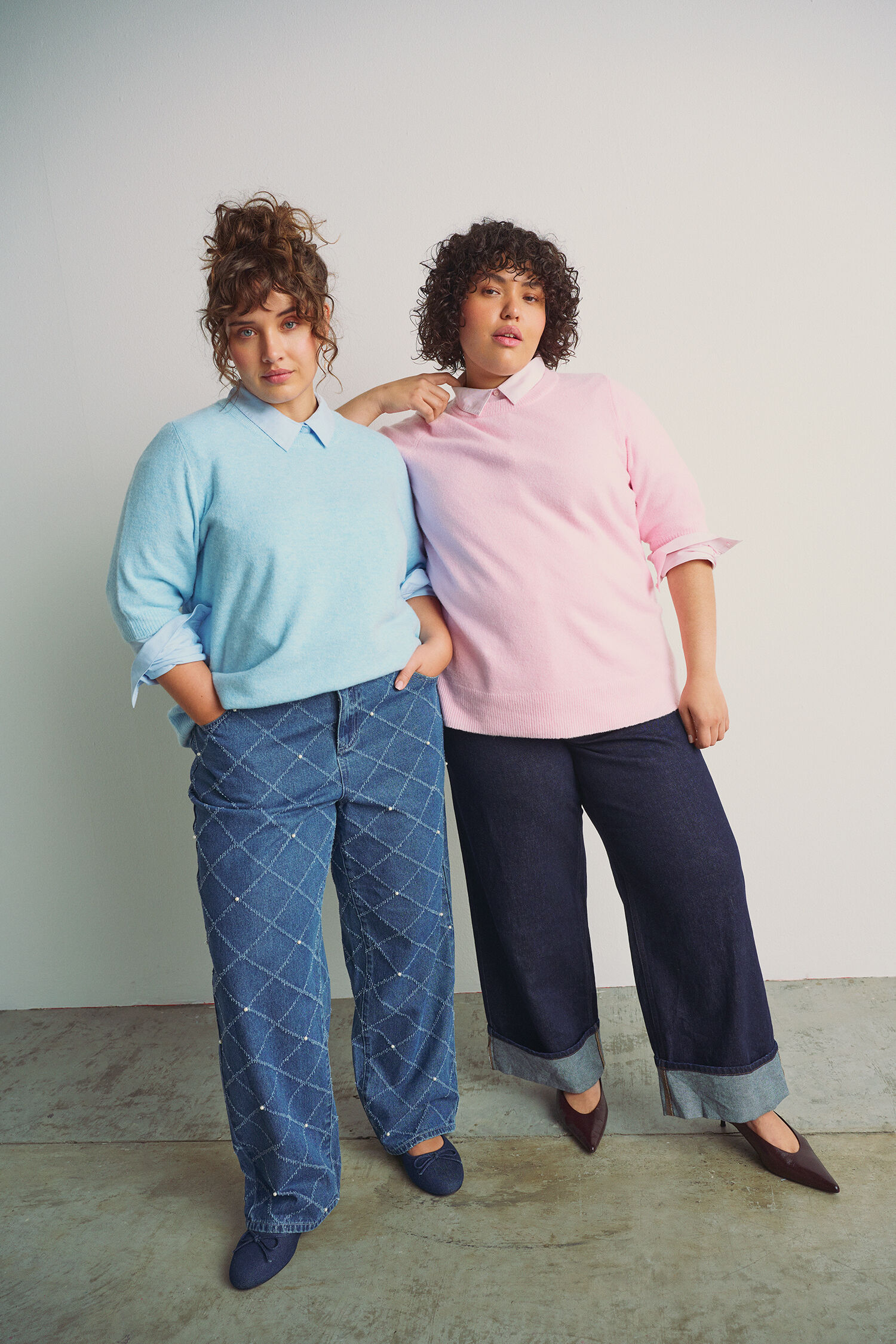 Farverigt look med lag, , Model