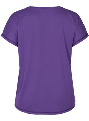 Ensfarvet trænings t-shirt, Heliotrope, Packshot image number 1
