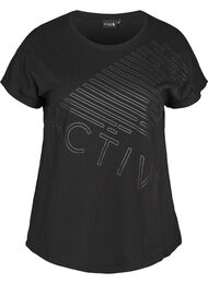 T-shirt med print, Black