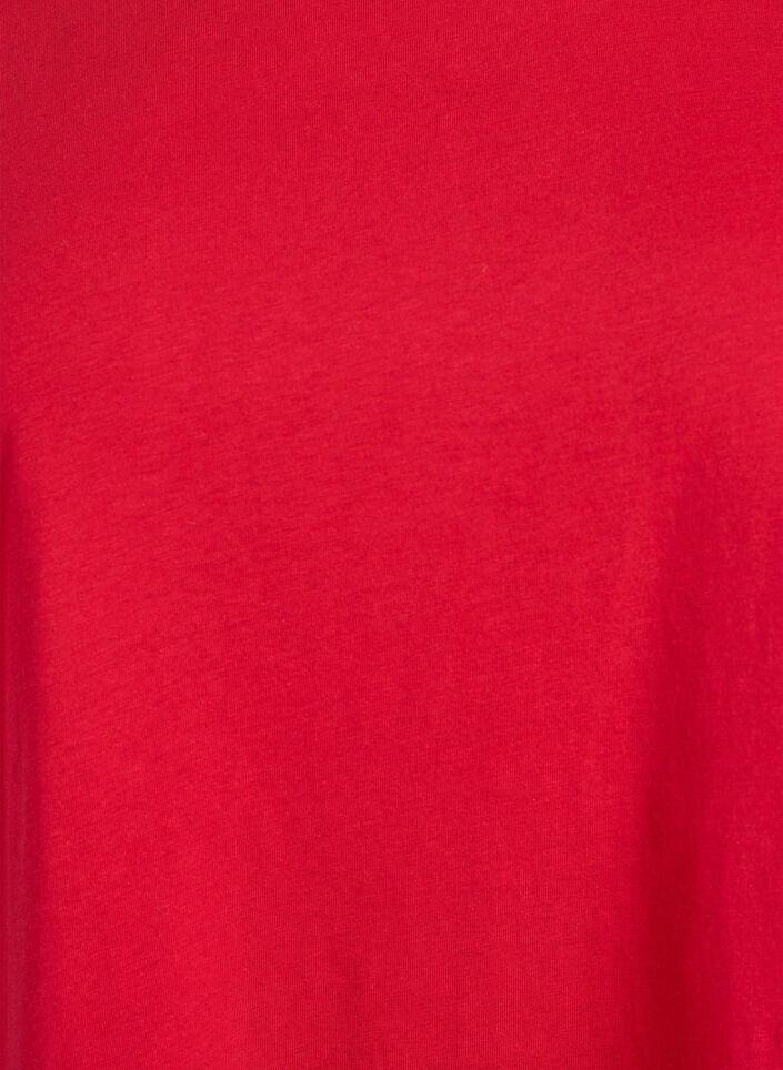 Kort&aelig;rmet t-shirt i bomuldsblanding, R&oslash;d, Packshot image number 2
