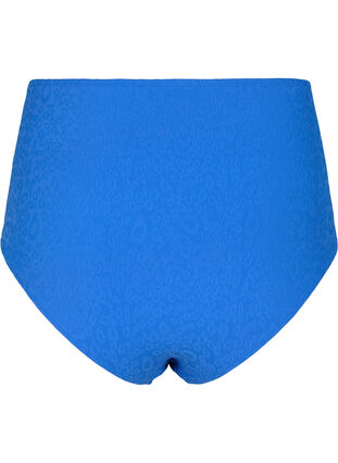 Bikini trusser med høj talje og leostruktur, Palace Blue, Packshot image number 1