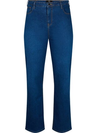 Ekstra højtaljede Megan jeans med regular fit, Dark blue, Packshot image number 0
