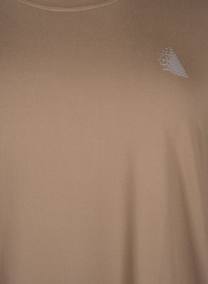 Tr&aelig;ningsbluse med 3/4 &aelig;rmer, Beige, Packshot image number 2