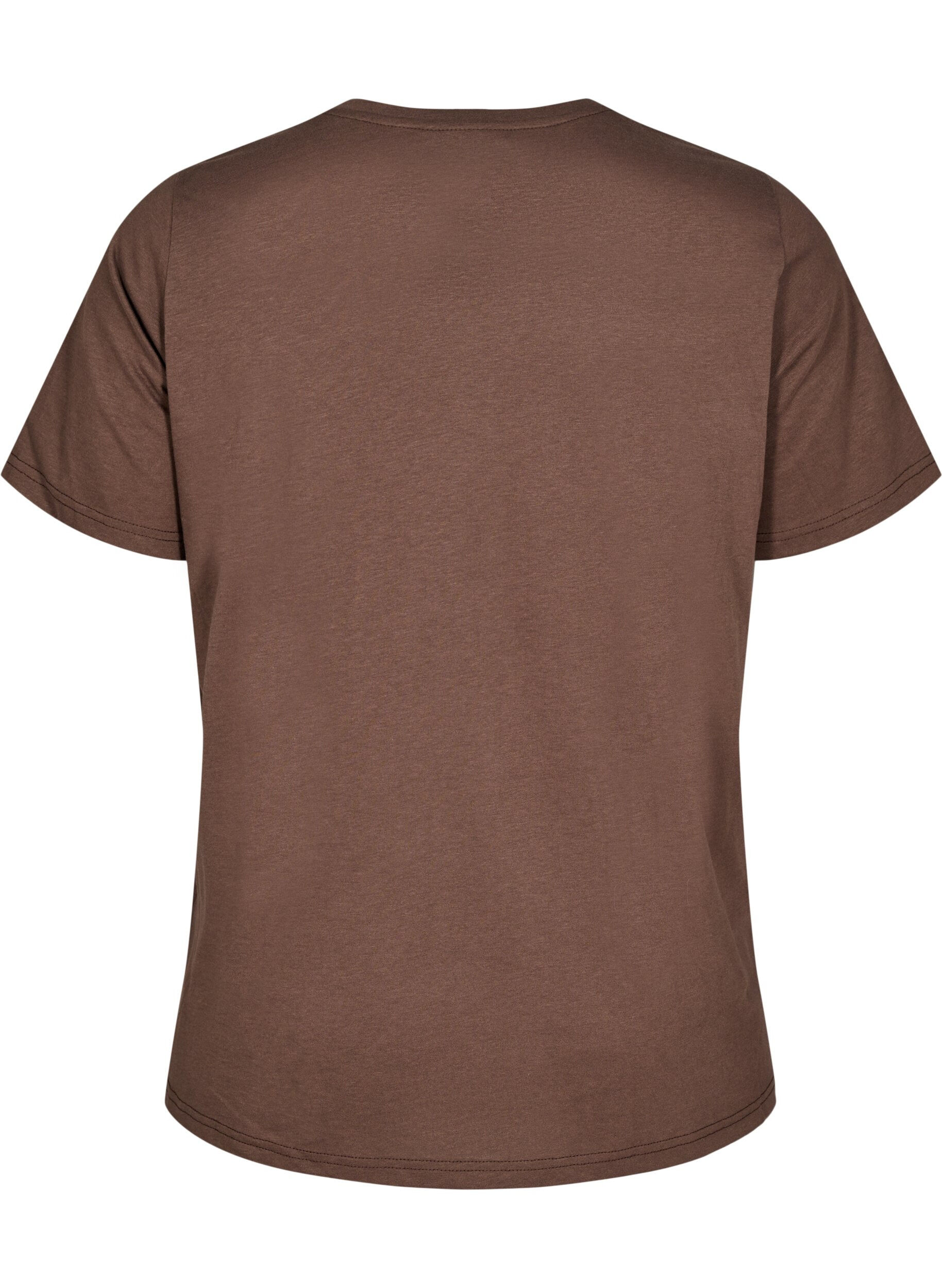 Zizzi FLASH - T-shirt med motiv, Brun, Packshot image number 1
