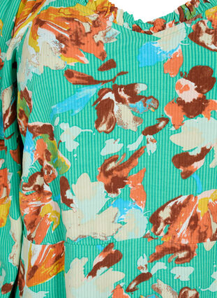 Viskose bluse med print og 3/4 ærmer, Arcadia AOP, Packshot image number 2