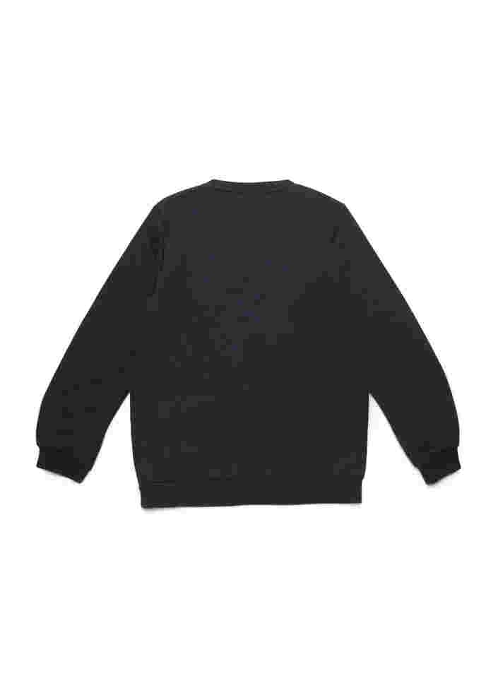 Jule sweatshirt til børn, Black Decoration, Packshot image number 1