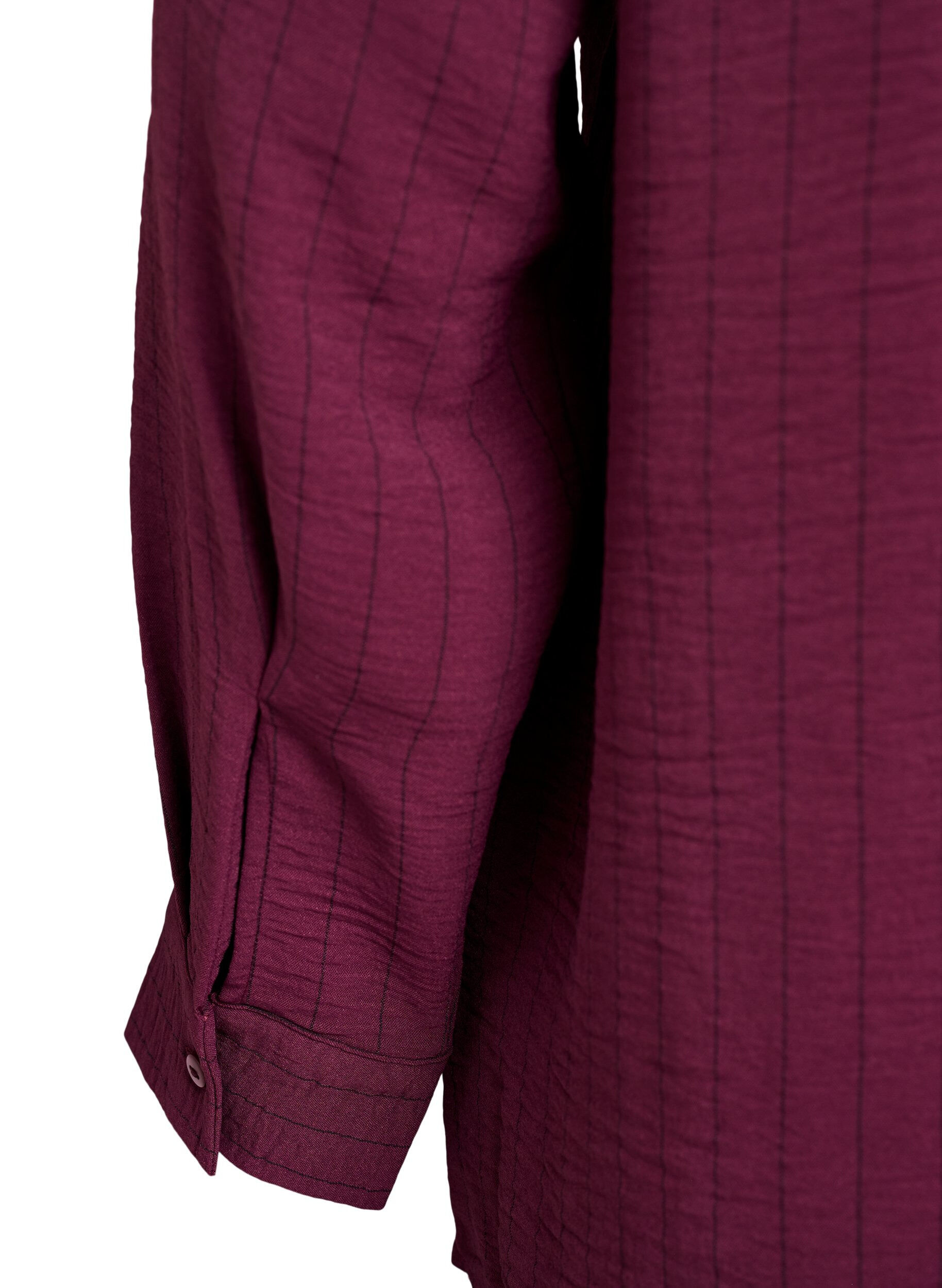 Zizzi FLASH - N&aring;lestribet skjortebluse, R&oslash;d, Packshot image number 3