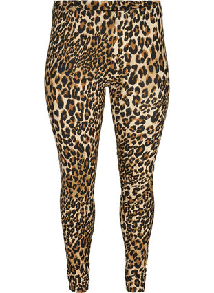 Viskose leggings med leopardprint, LEO AOP, Packshot image number 0