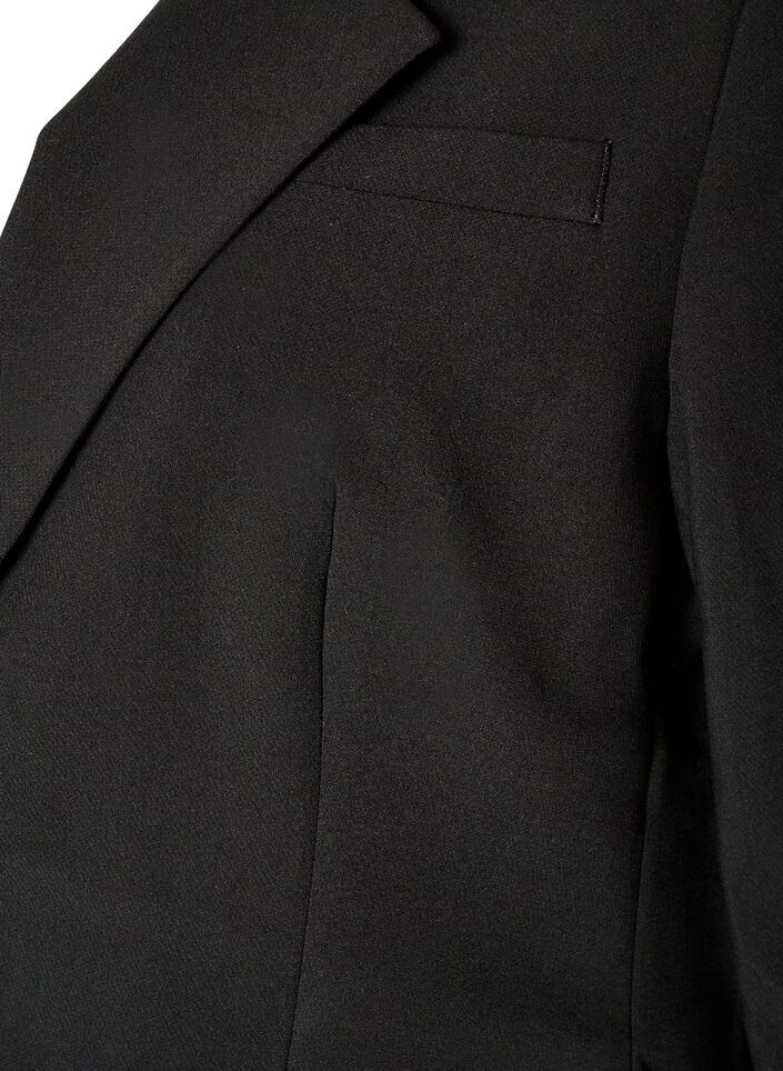 Klassisk blazer med enkel knaplukning, Sort, Packshot image number 3