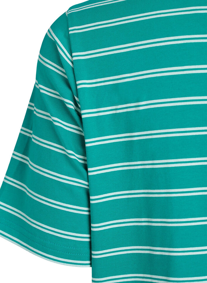 Bomuldskjole med twist-detalje, Gr&oslash;n, Packshot image number 3