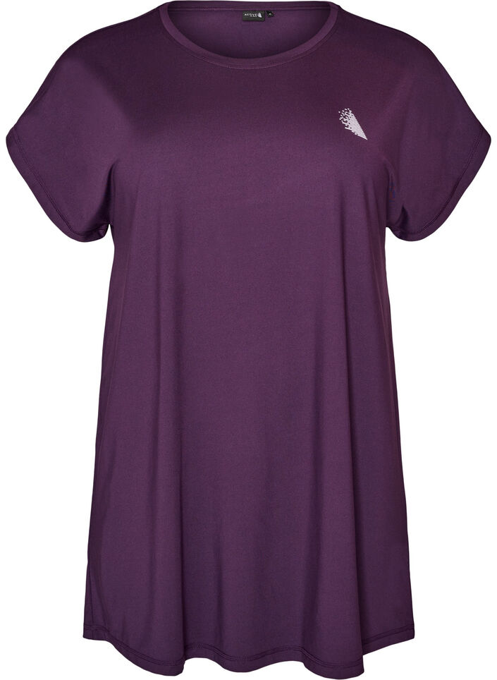Lang tr&aelig;nings t-shirt, Lilla, Packshot image number 0