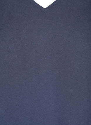 Kortærmet bluse med v-udskæring, Odysses Gray, Packshot image number 3