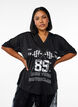 Sporty t-shirt med frontprint, Black, Model image number 0